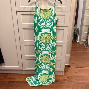 ANTONIO MELANI Green and Yellow Maxi Dress